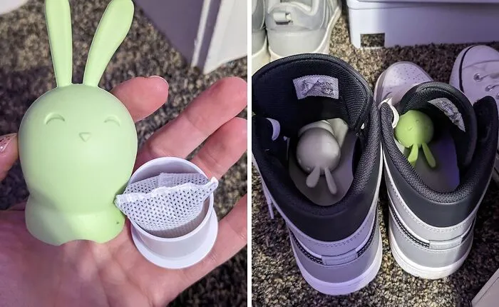 Those Funky Shoe Smells Are About To Get A Cute, Fluffy Eviction Notice Thanks To These <a Style="Display:inline;" Href="Https://Www.amazon.com/Eliminators-Deodorizers-Activated-Wardrobes-Deodorizer/Dp/B0bk9cx9t8?ie=utf8&th=1&linkcode=ll1&tag=bpbutterfly-20&linkid=c8de165a85e41989fe0314c79585dbb9&language=en_us&ref_=as_li_ss_tl" Target="_blank"><span Style="Font: Inherit; Color: #d74b1f;"> Odor Removing Bunnies </Span> Hopping Into Action