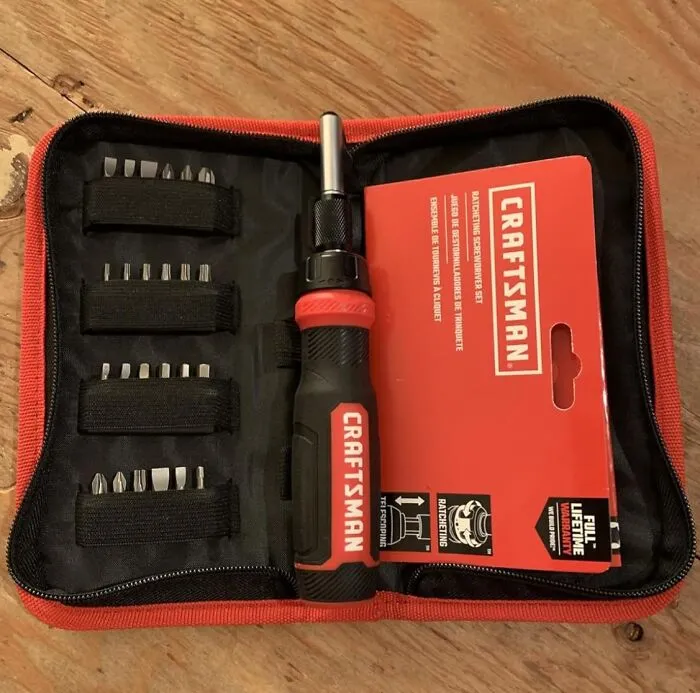 Why Own A Chaotic Jumble Of Mismatched Screwdrivers When This <a Style="Display:inline;" Href="Https://Www.amazon.com/Craftsman-Ratcheting-Screwdriver-26-Piece-Cmht68001/Dp/B07sgvxkz9?ie=utf8&linkcode=ll1&tag=bptapir-20&linkid=e98f041d3af56b5f17b734e009e8110a&language=en_us&ref_=as_li_ss_tl" Target="_blank"><span Style="Font: Inherit; Color: #d74b1f;"> 26 Piece Screwdriver</Span> Set Is Basically The One-Stop-Shop For Tackling Almost Any Screw-Related Emergency Your Household Can Throw At You