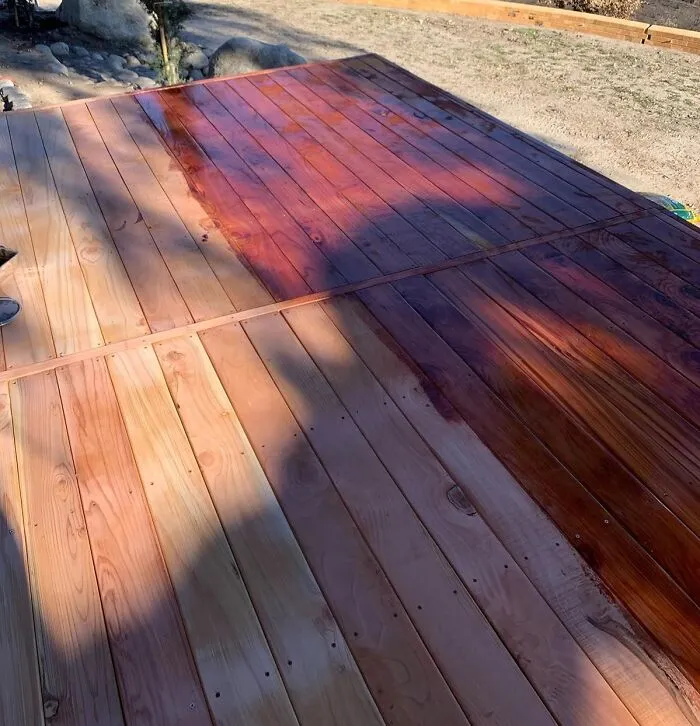 Your Deck's Current 'Weathered And Weary' Aesthetic Can Be Traded In For 'Fresh And Fabulous' With A Good Coat Of This <a Style="Display:inline;" Href="Https://Www.amazon.com/Storm-Protector-Sealer-Pacific-Redwood/Dp/B07dm43c5t?ie=utf8&th=1&linkcode=ll1&tag=bptapir-20&linkid=ef72cd163f9c566e3cb32f41f74d8cd3&language=en_us&ref_=as_li_ss_tl" Target="_blank"><span Style="Font: Inherit; Color: #d74b1f;"> Deck Stain And Sealer </Span>