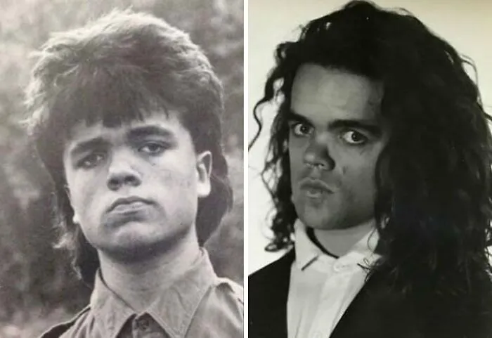 Two black and white portraits of men with distinct hairstyles, illustrating weird things about history on Instagram.