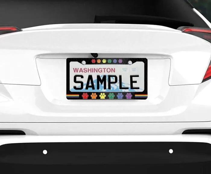 Your Car Can Now Subtly Wag Its Support For Equality With This <a Style="Display:inline;" Href="Https://Www.amazon.com/Dp/B09zygt4tg?pd_rd_i=b09zygt4tg&pd_rd_w=vwm9h&content-ID=amzn1.sym.953c7d66-4120-4d22-A777-F19dbfa69309&pf_rd_p=953c7d66-4120-4d22-A777-F19dbfa69309&pf_rd_r=8h8718d4jhv6hhrsswva&pd_rd_wg=oabg6&pd_rd_r=cb2586d9-0455-4f0d-9713-657325624972&sp_csd=d2lkz2v0tmftzt1zcf9kzxrhawwy&th=1&linkcode=ll1&tag=bphawk-20&linkid=5c8ee088ae9a9149401e59a96b69d144&language=en_us&ref_=as_li_ss_tl" Target="_blank"><span Style="Font: Inherit; Color: #d74b1f;"> Pride License Plate Frame </Span> Decorated With The Cutest Rainbow Pawprints