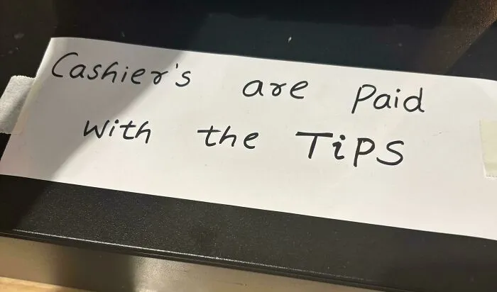 This Sign At The Register Made Me Double Take (And Side Eye The Owners)