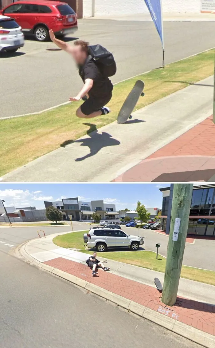 Skater Falling Mid Air