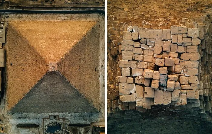 The Top Of The Great Pyramid Of Giza, Egypt