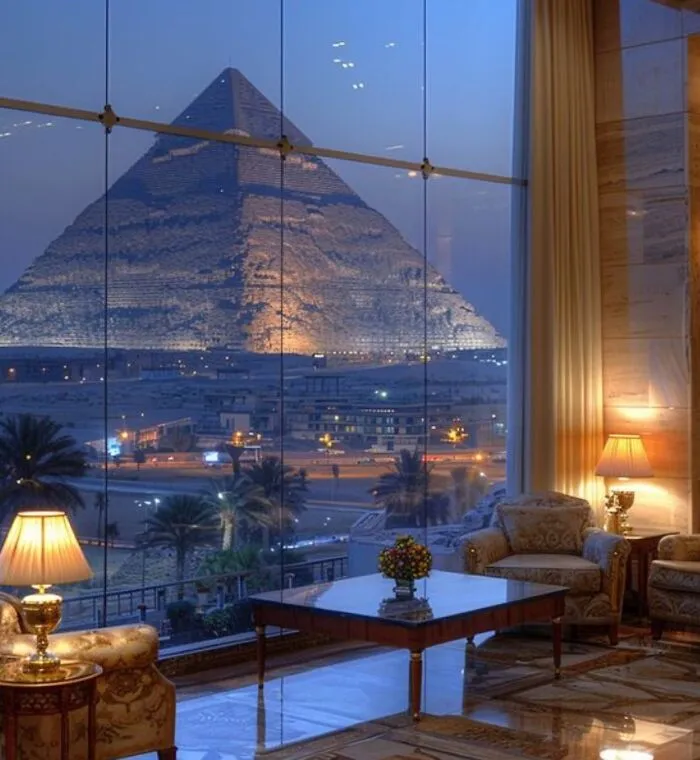 The Pyramids From A Hotel Room