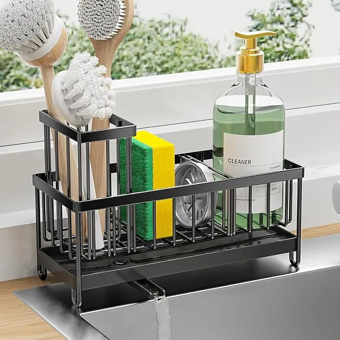 Let Your Sponge And Dish Soap Finally Move Out Of That Slimy Puddle They've Been Living In And Upgrade To A Swanky New Condo, Also Known As This <a Style="Display:inline;" Href="Https://Www.amazon.com/Gp/Product/B0c3qz7snf?th=1&linkcode=ll1&tag=bpsquid-20&linkid=5fbb45a20b69d8f817d163aecc4b973f&language=en_us&ref_=as_li_ss_tl" Target="_blank">    <span Style="Font: Inherit; Color: #d74b1f;"> Chic Kitchen Sink Caddy </Span>