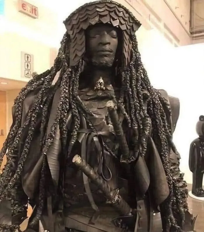 A Statue Of Yasuke, An Enslaved African, Who Arrived In Japan In 1579 And Became The First Black Samurai