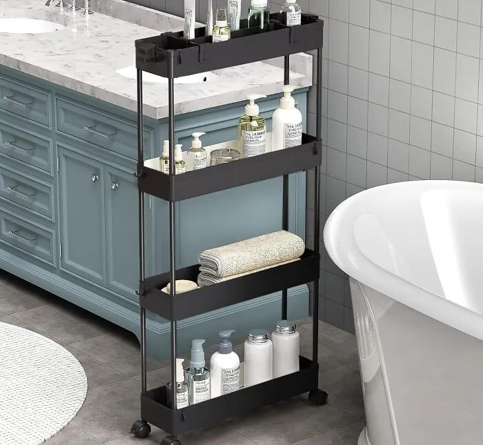 That Weird, Useless Gap Between Your Fridge And The Wall Is About To Become The Vip Section For All Your Spices Thanks To A <a Style="Display:inline;" Href="Https://Www.amazon.com/Saka-Storage-Bathroom-Organizer-Shelving/Dp/B09f6jw2bd?pf_rd_p=53d84f87-8073-4df1-9740-1bf3fa798149&pf_rd_r=tkgy08qms8jc7b9xymke&sbo=9zomt9jm0jh%2ft%2bwi68idsa%3d%3d&th=1&linkcode=ll1&tag=bpmonkey-20&linkid=2323dd1941ca884dff143927bb0553a0&language=en_us&ref_=as_li_ss_tl" Target="_blank">    <span Style="Font: Inherit; Color: #d74b1f;"> 4-Tier Slim Design Rolling Organiser </Span>