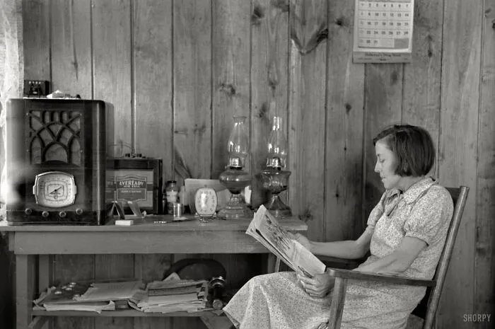 Housewife Reading In Living Room, Chicot Farms, Arkansas, 1939