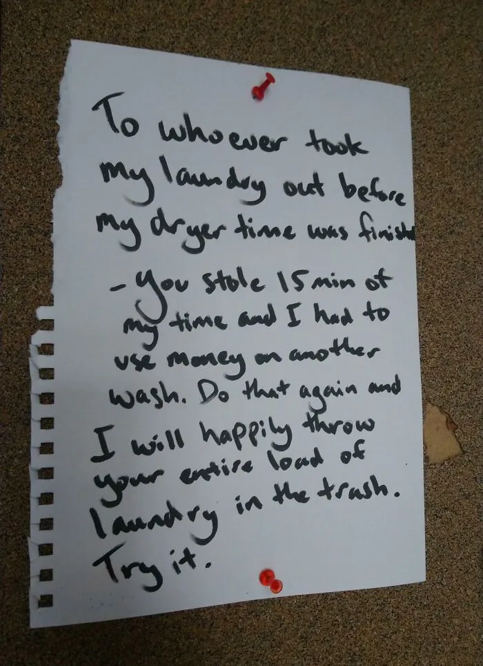 A Lovely Note. Happened To Me Once, So I Can Relate
