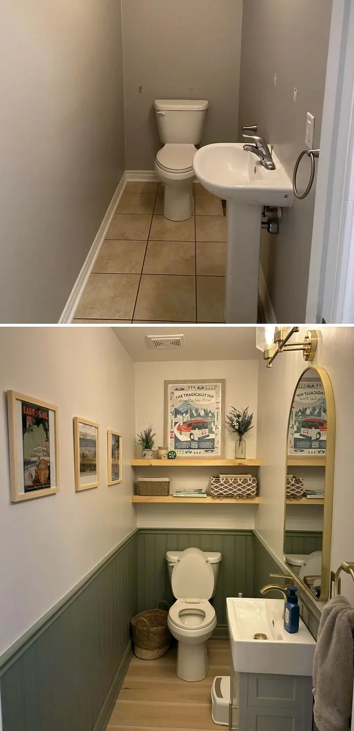 DIY Powder Room Reno