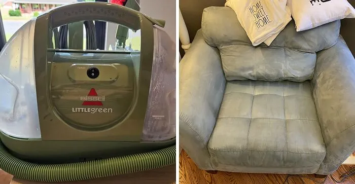 That Mystery Stain You've Been Strategically Hiding With A Throw Pillow Is About To Meet Its Maker, The <a Style="Display:inline;" Href="Https://Www.amazon.com/Bissell-Multi-Purpose-Portable-Upholstery-1400b/Dp/B0016hf5gk?ie=utf8&th=1&linkcode=ll1&tag=bplobster-20&linkid=5590838d96ab0ba6862a952bb97ce4cd&language=en_us&ref_=as_li_ss_tl" Target="_blank">    <span Style="Font: Inherit; Color: #d74b1f;"> Bissell Little Green Multi-Purpose Portable Carpet And Upholstery Cleaner </Span>