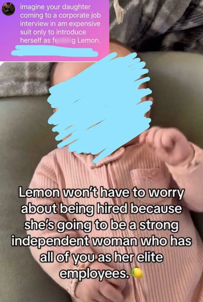 Woman On Instagram Named Her Daughter Lemon