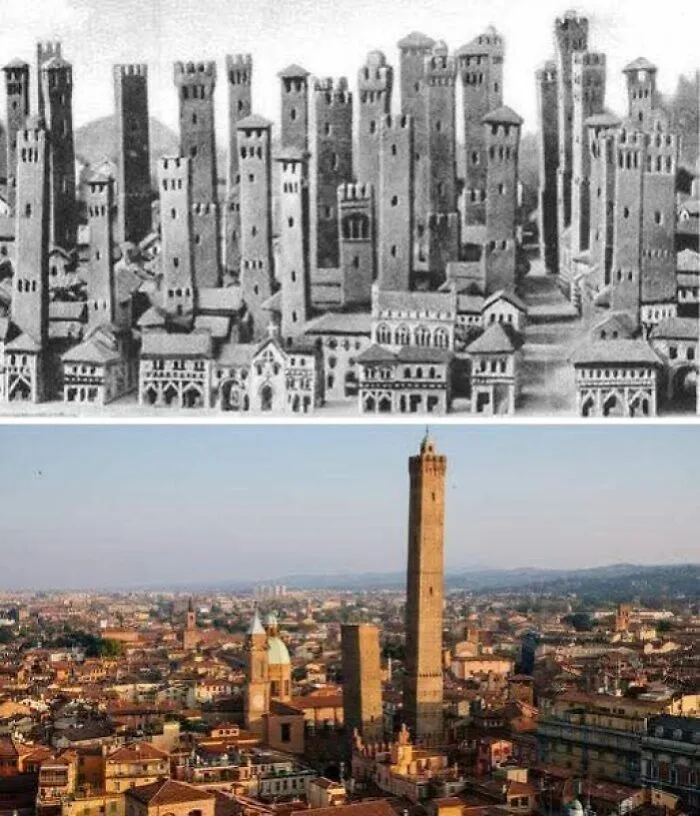 There Were About 180 Towers In Bologna In The 12th Century. The Tallest, 97 Meters H**h (320ft), Still Stands