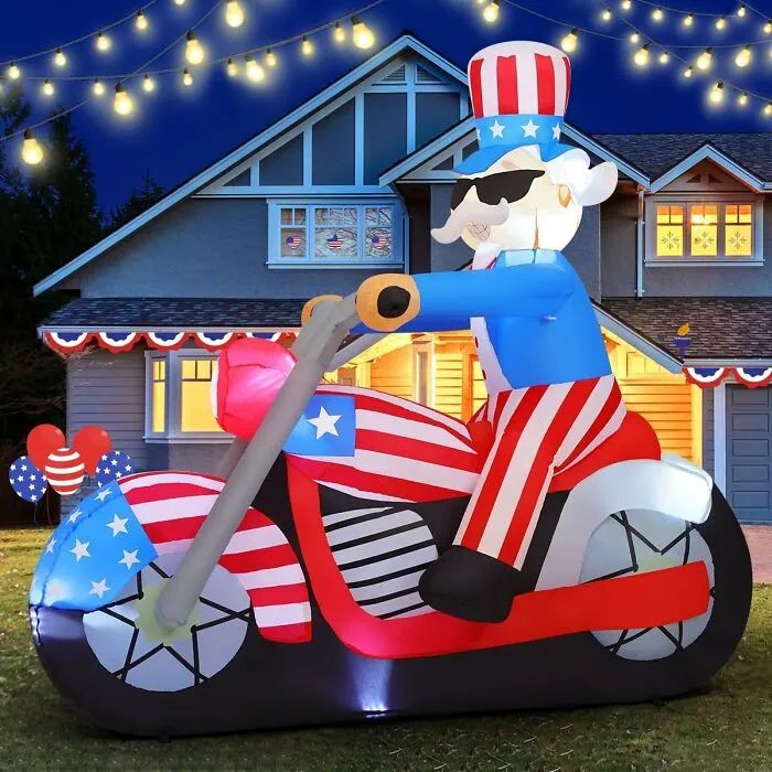Your Front Lawn Is About To Reach Peak 'Murica Levels Of Awesome, Because Nothing Says July 4th Quite Like This <a Style="Display:inline;" Href="Https://Www.amazon.com/Goosh-Independence-Inflatable-Inflatables-Decorations/Dp/B08yv86jqx?content-ID=amzn1.sym.2da95b6c-F59a-4699-Bc43-D0ff036c6388%3aamzn1.sym.2da95b6c-F59a-4699-Bc43-D0ff036c6388&cv_ct_cx=4th+of+july+yard+decorations&keywords=4th+of+july+yard+decorations&pd_rd_i=b08yv86jqx&pd_rd_r=bd767f0b-C496-49fa-93a6-0c1edea0dfd9&pd_rd_w=f8zak&pd_rd_wg=xe89k&pf_rd_p=2da95b6c-F59a-4699-Bc43-D0ff036c6388&pf_rd_r=zz4bfgyq6wmyf00c75hy&qid=1750059737&sbo=rzvfv%2f%2fhxdf%2bo5021pansa%3d%3d&sr=1-2-6024b2a3-78e4-4fed-8fed-E1613be3bcce-Spons&sp_csd=d2lkz2v0tmftzt1zcf9zzwfyy2hfdghlbwf0awm&psc=1&linkcode=ll1&tag=bplemur-20&linkid=ac05b843c91a61fd88864447711b260d&language=en_us&ref_=as_li_ss_tl" Target="_blank"><span Style="Font: Inherit; Color: #d74b1f;"> Blow Up Yard Decoration</Span> Featuring Uncle Sam On A Freedom-Fueled Motorbike