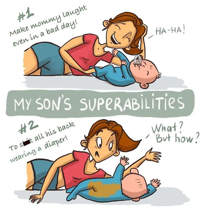 20 New Comics By Inna Sacali That Nail The Messy Reality Of Mom Life