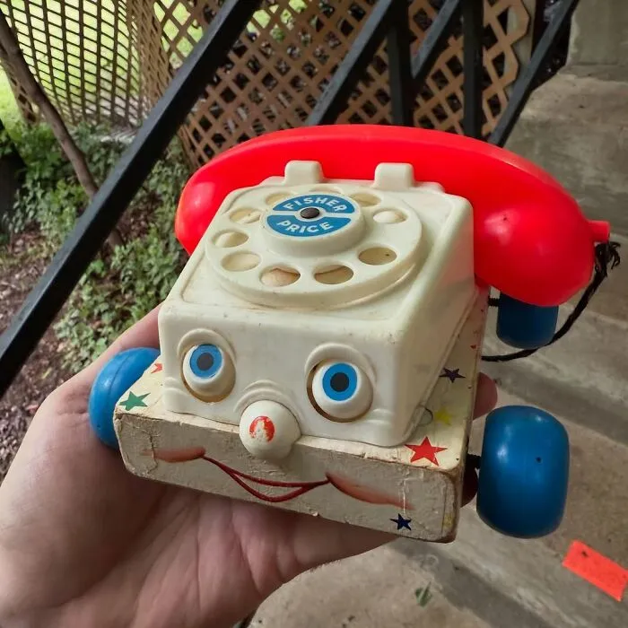 Vintage Toys Are So Much Better Than Toys Now! Fisher Price Phone From The 60s! Best Part Is That It Still Works Great