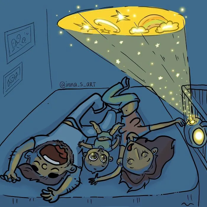 20 New Comics By Inna Sacali That Nail The Messy Reality Of Mom Life