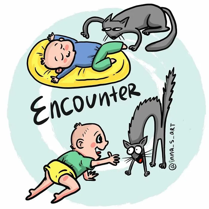 20 New Comics By Inna Sacali That Nail The Messy Reality Of Mom Life