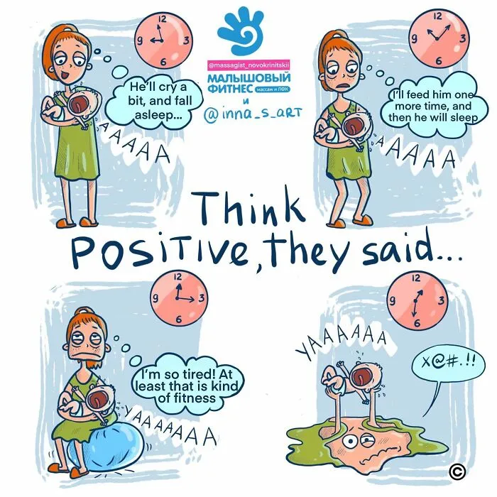 20 New Comics By Inna Sacali That Nail The Messy Reality Of Mom Life