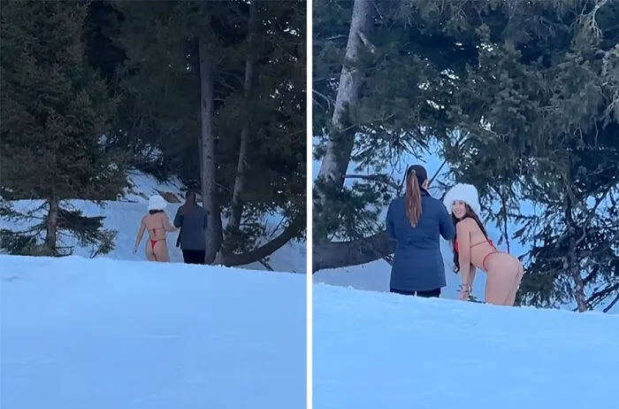 Vete en bikini a la nieve a ver cuánto aguantas