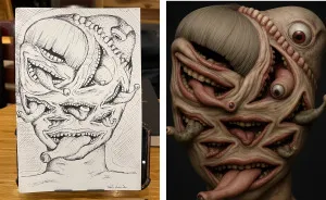 My 8 Terrible Human Face Sketches Transformed Into 3D By Chatgpt