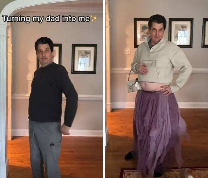 37 Hilarious Dads Who Were Brave Enough To Dress Just Like Their Kids