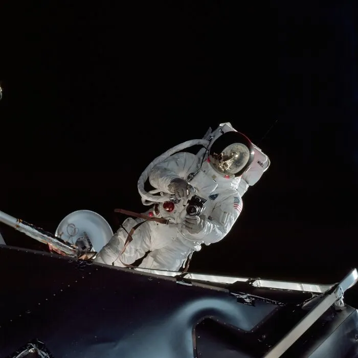 Astronaut Russell L. Schweickart, Lunar Module Pilot, During Eva