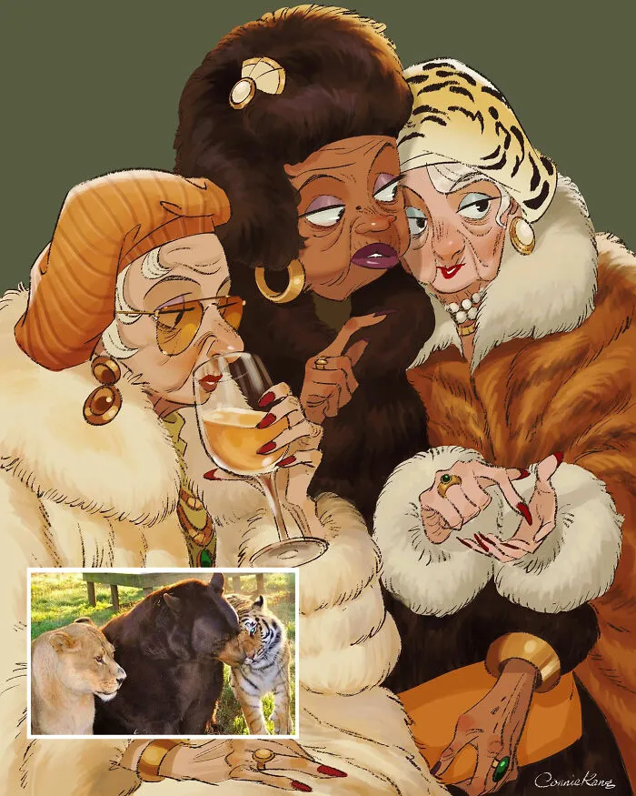 17 New Creative Illustrations By Connie Kang Where Human Meets Animal Charm