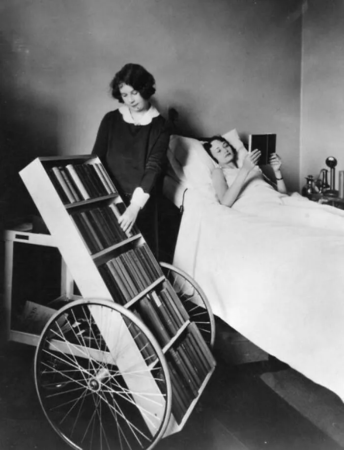 The La Public Library's Bookmobile Program For The Sick, 1928