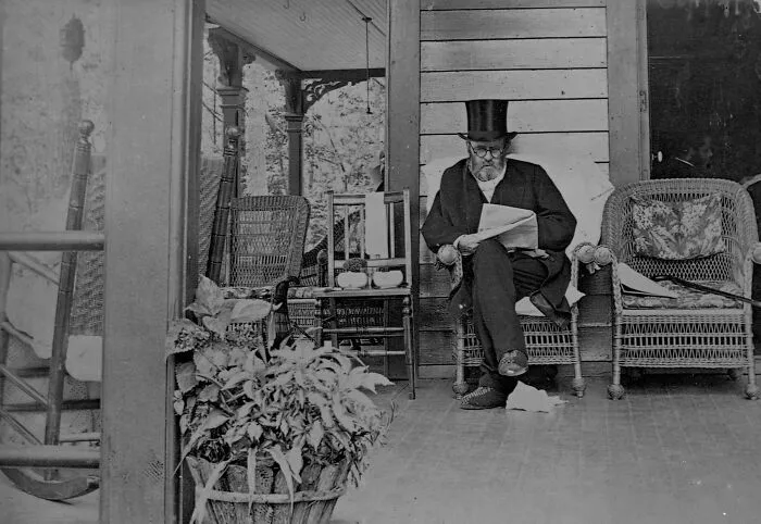 The Last Photograph Taken Of Former U.S. President Ulysses S. Grant Before He Died Of Throat Cancer On July 23, 1885