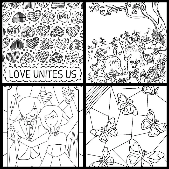 40 Artists That United In Creative Solidarity With Pflag Rockland By Creating Coloring Pages