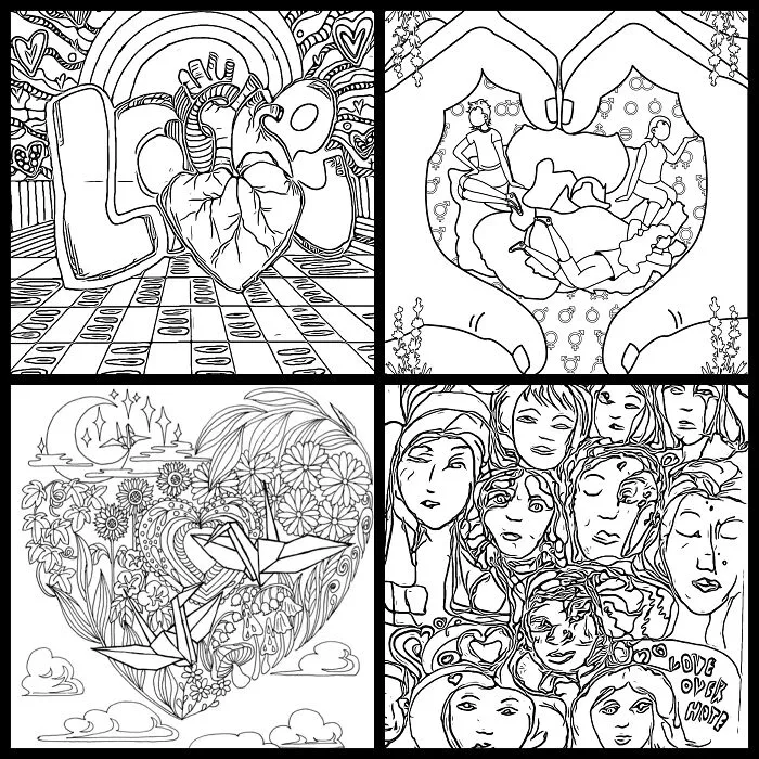 40 Artists That United In Creative Solidarity With Pflag Rockland By Creating Coloring Pages