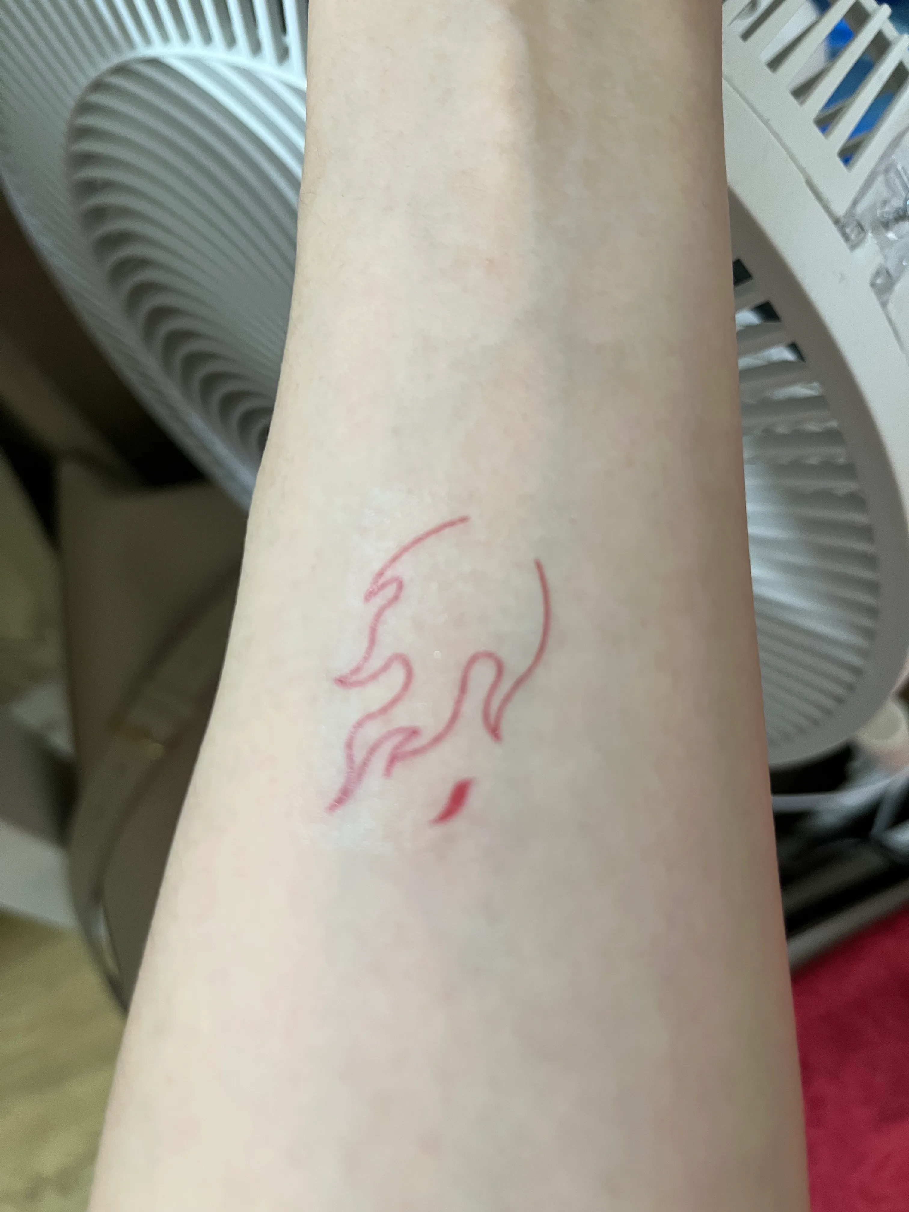 I Got This Flame Tattoo (Temporary Ink) – Had To Share!