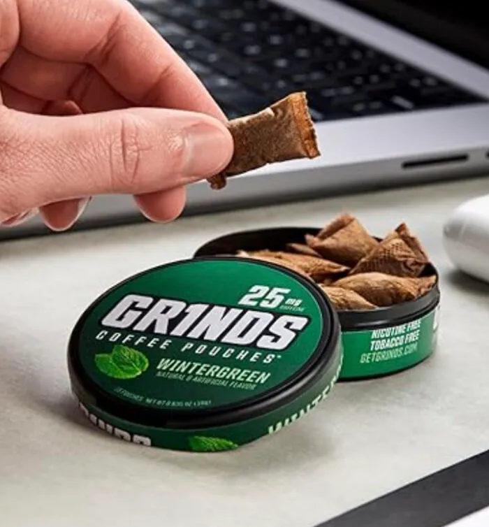 For When You Need That Caffeine Kick But Can't Be Bothered With, You Know, Actually Brewing Coffee, These <a Style="Display:inline;" Href="Https://Www.amazon.com/Grinds-Coffee-Pouches-Nicotine-Alternative/Dp/B01fni6jg2?ie=utf8&th=1&linkcode=ll1&tag=bpkoala-20&linkid=57456456d3f4d40ce92949bc4325cbfd&language=en_us&ref_=as_li_ss_tl" Target="_blank"><span Style="Font: Inherit; Color: #d74b1f;"> Grinds Coffee Pouches</Span> Are Your Pocket-Sized Power-Up