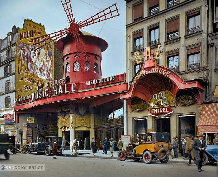 Moulin Rouge, Paris. Photographed In 1925