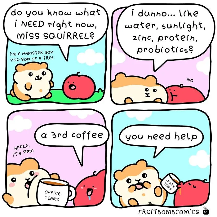 30 Fruit Comics That Mix Humor, Sass, And Relatable Daily Struggles, By This Artist (New Pics)