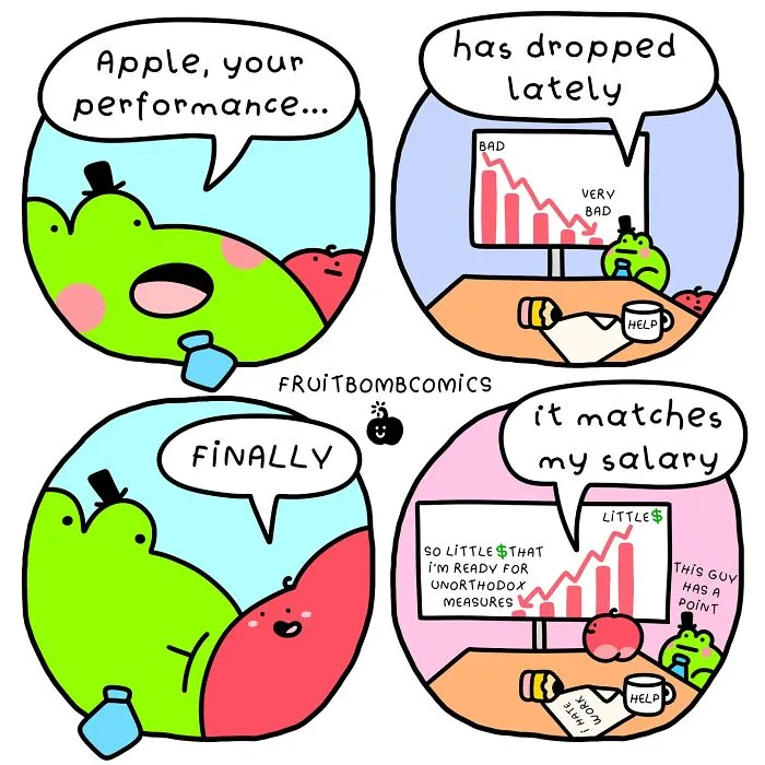 30 Fruit Comics That Mix Humor, Sass, And Relatable Daily Struggles, By This Artist (New Pics)