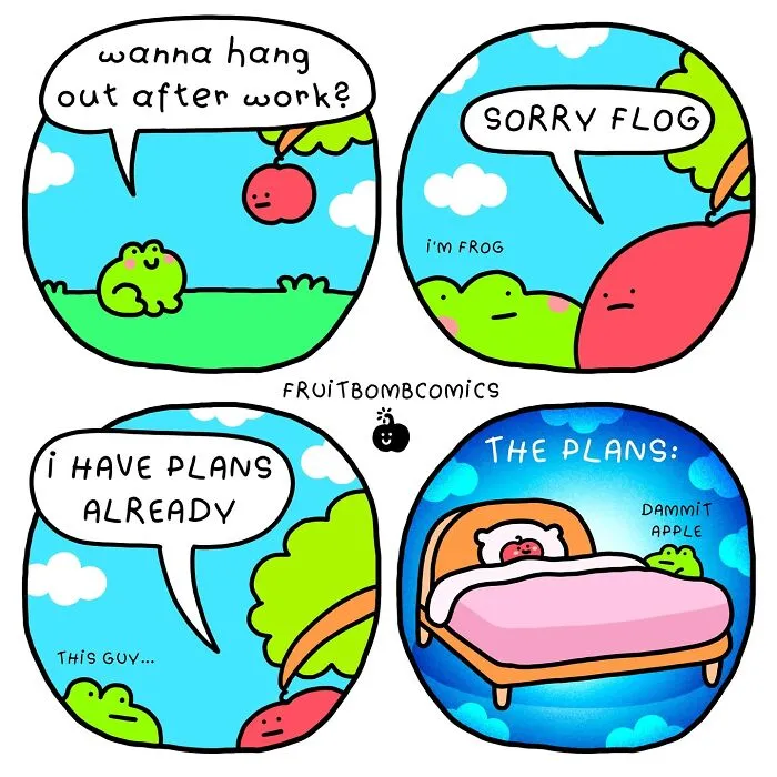 30 Fruit Comics That Mix Humor, Sass, And Relatable Daily Struggles, By This Artist (New Pics)