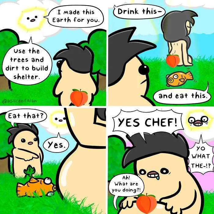 "A Slice Of Alan": 30 Chaotic Comics Mixed With Adult Humor Created By This Artist (New Pics)