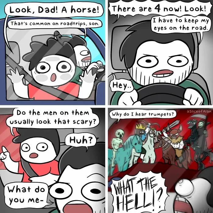 "A Slice Of Alan": 30 Chaotic Comics Mixed With Adult Humor Created By This Artist (New Pics)