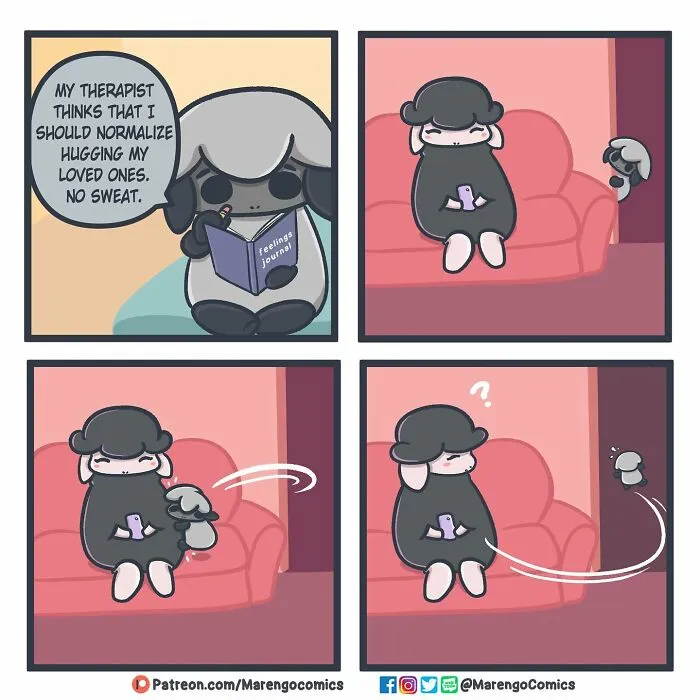 These 18 Wholesome Comics Might Help You Feel Seen If You're Struggling, By Marengo Comics (New Pics)