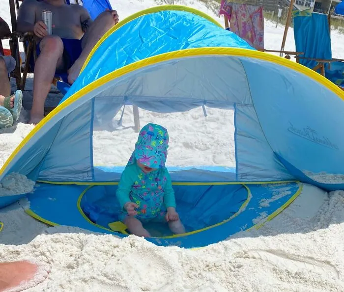 Your Baby Can Now Host Their Own Exclusive, Shaded Pool Party Away From The Questionable Public (Aka The Actual Ocean) With This <a Style="Display:inline;" Href="Https://Www.amazon.com/Monobeach-Portable-Protection-Shelter-Infant/Dp/B01k15uq4i?ie=utf8&th=1&linkcode=ll1&tag=bpcoyote-20&linkid=eeefabed88681ba2bbae8023e6a0c7d9&language=en_us&ref_=as_li_ss_tl" Target="_blank"><span Style="Font: Inherit; Color: #d74b1f;"> Baby Beach Tent With A Built In Pool </Span>