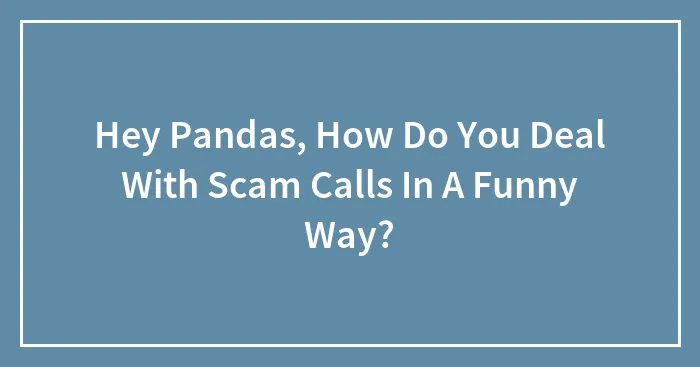 Hey Pandas, How Do You Deal With Scam Calls In A Funny Way? (Closed)