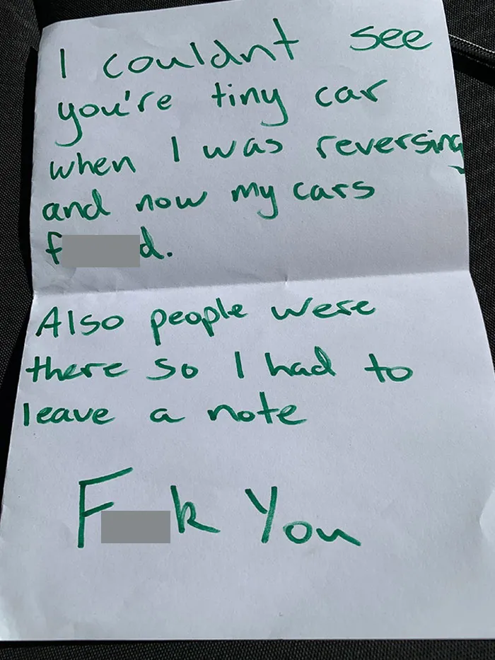 Someone Hit My Parked Car Yesterday. At Least They Were Nice Enough To Leave A Note