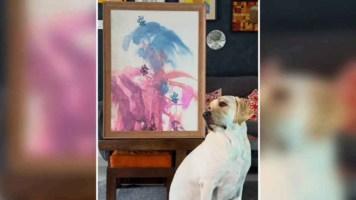 This Rescued Labrador From India Paints With A Brush In Her Mouth, And The Internet Can’t Get Enough