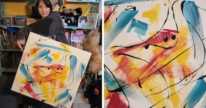 My 11-Year-Old Kid Painted An Abstract Piece That Is Getting Noticed Fast