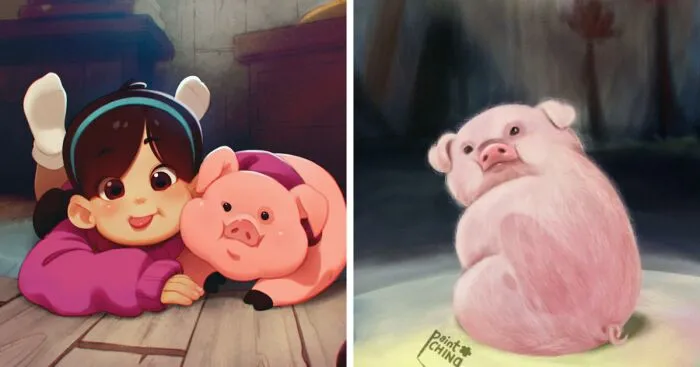 I Collected Cute Images Of Waddles From Gravity Falls (8 Pics)