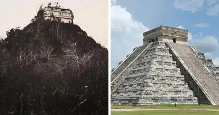 Chichen Itza 1892 And Now