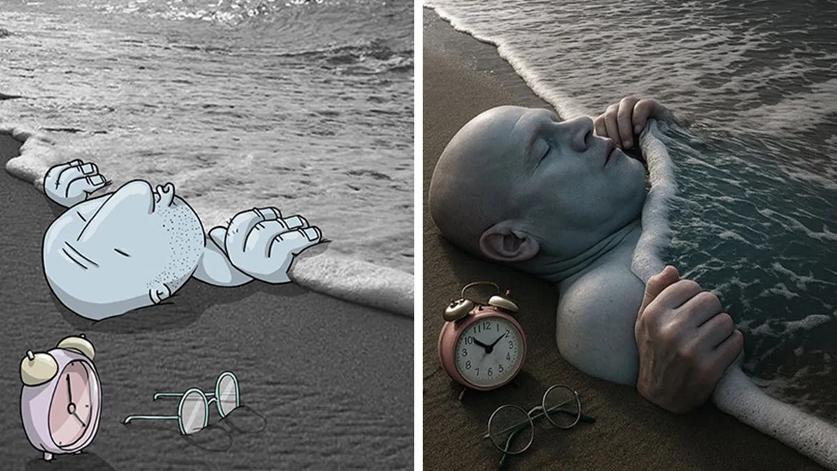 This Artist Combined AI With His Photo-Drawing Series, And The Results Are Fascinating (14 Pics)